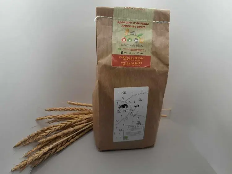 Ferme d'Habaru - Farine blanche d'épeautre bio 1kg