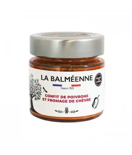 La Balméenne - Confit de poivrons et fromage de chèvre 100g