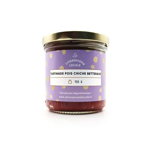 La Conserverie Locale - Tartinade Pois chiche Betterave rouge bio 145g